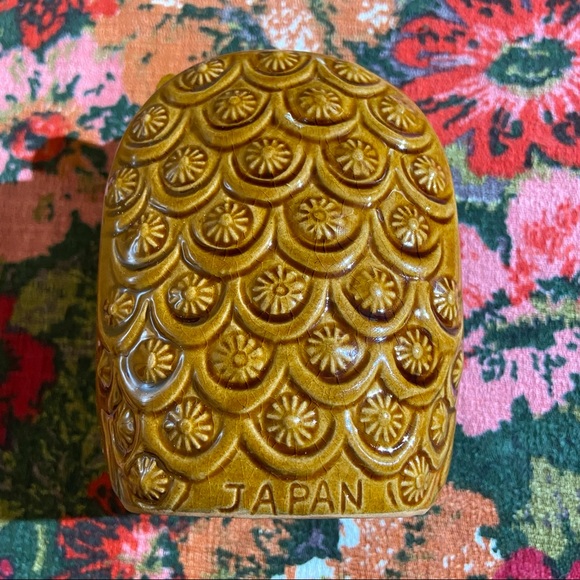 MCM Vtg Napkin Holder | Big Eyed Owl | Glazed Ceramic - Picture 2 of 6